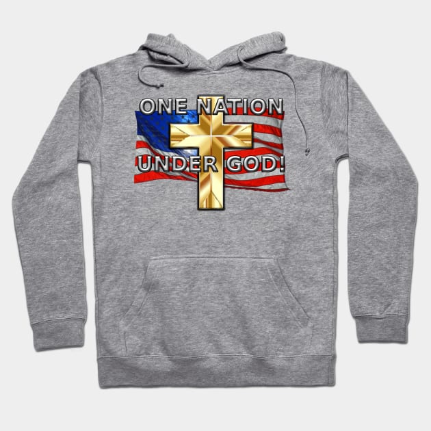 One Nation Under God Hoodie by Politics and Puppies